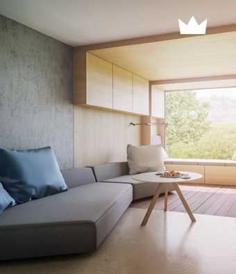 Dokončovací práce a interiéry – moderní obytný prostor, realizace interiéru a bytových úprav